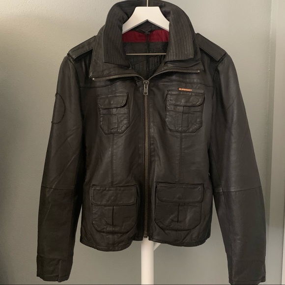 Superdry Jackets & Blazers - Superdry Aviator Leather Jacket
